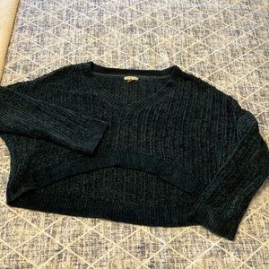 Cropped knit sweater